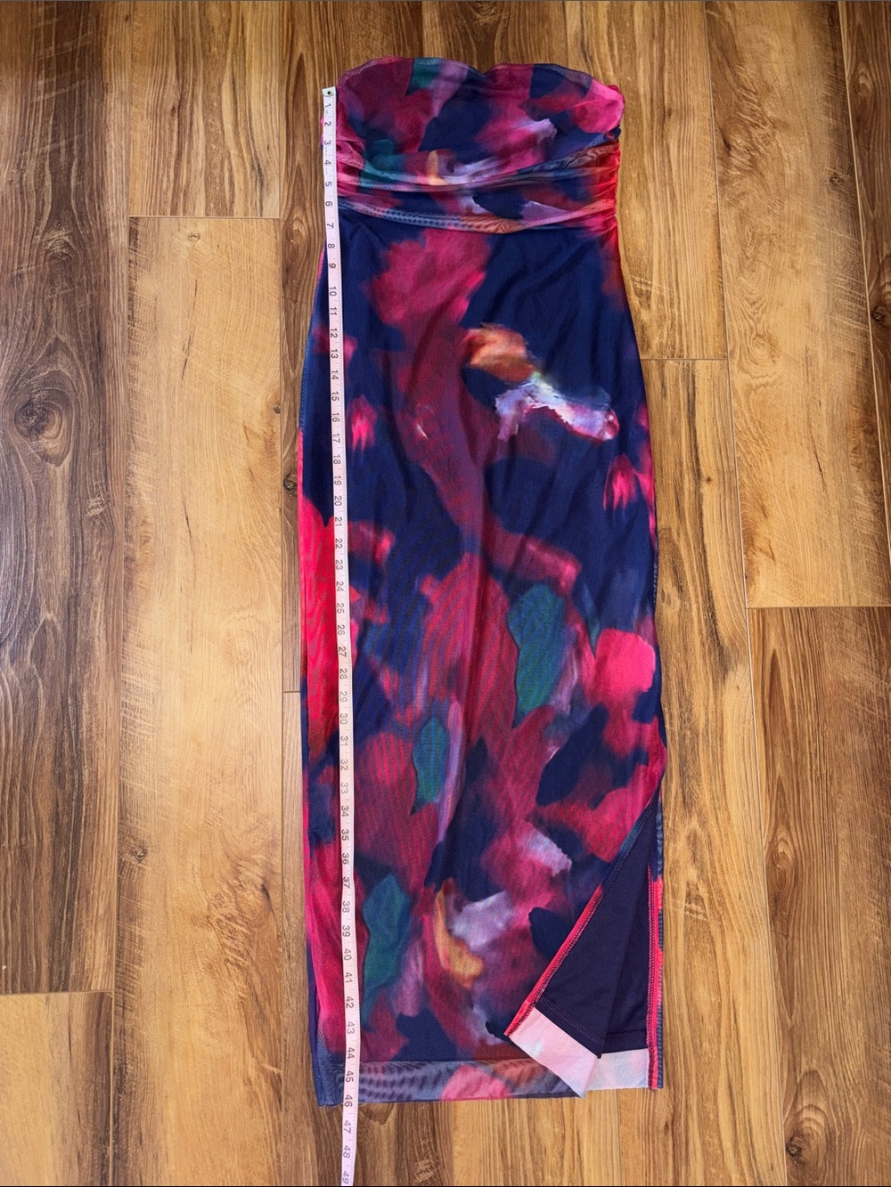 Strapless Multicolor Bodycon Dress - Picture 8 of 9